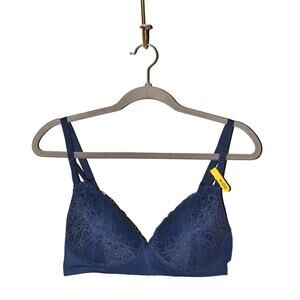 MAIDENFORM NEW $40 M Soft Support Wireless Bralette Bright Violet Indigo M / DD